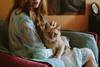 lady holding cat