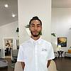 man wearing white short sleeve shirt