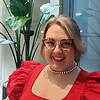 woman wearing red clothing