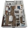 Floorplan A1 (Palm) Layout