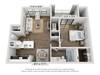 Floorplan 1 Bedroom Layout
