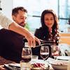 Couple dining in restaurant