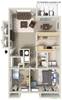 Floor plan image showing 2 Bed 2 Bath