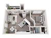 Floorplan One Bedroom Layout