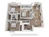 Floorplan Three Bedroom Two Bath Layout