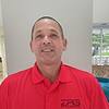 man wearing red shirt