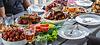 Food spread on table