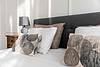 pillows on bed