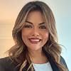 smiling woman with wavy hair