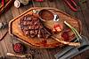 Steak spread on table