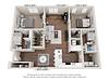 Floorplan 2 Bedroom 1st Floor Layout