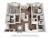 Floorplan Layout 2 Bedroom 2nd and 3rd Floor Layout