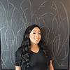 woman with long black hair