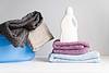 Cleaning supplies and towels