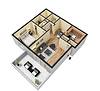 Floorplan One Bedroom Layout