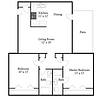 Floorplan 2 Bedroom 2 Bath Layout