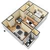 Floorplan One Bed One Bath Layout