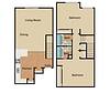 Floorplan Two Bedroom Two Bath TH Layout