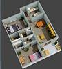 Floorplan 2 Bedroom One Half Bath Layout