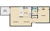 Floorplan One Bedroom One Bath Layout
