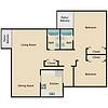 Floorplan Two Bedroom Two Bath Layout