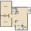 Floorplan Two Bedroom One Bath Layout