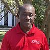 man with red shirt