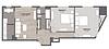 Floorplan Two Bedroom 840 layout
