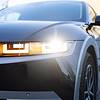 shining headlight of car