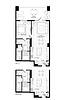 A6 floor plan featuring kitchen, living/dining room, bedroom, bath with walk-in closet, and extra-wide patio/balcony