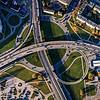 aerial view of highway system