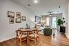 Apartment dining area with table and chairs
