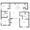 Floorplan Three Bedroom Two Bath Layout