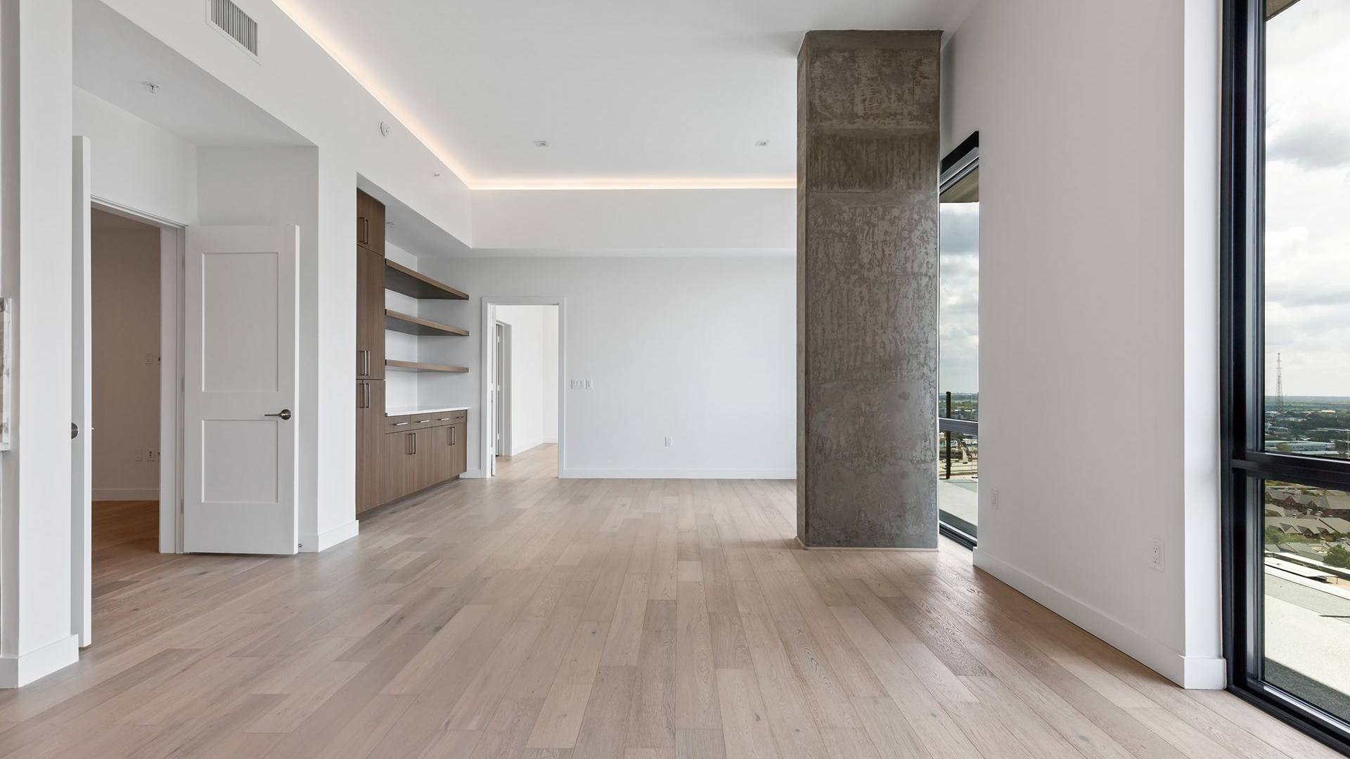 Beautiful view of Penthouse Apartment Rentals With Recycled Wood Downtown