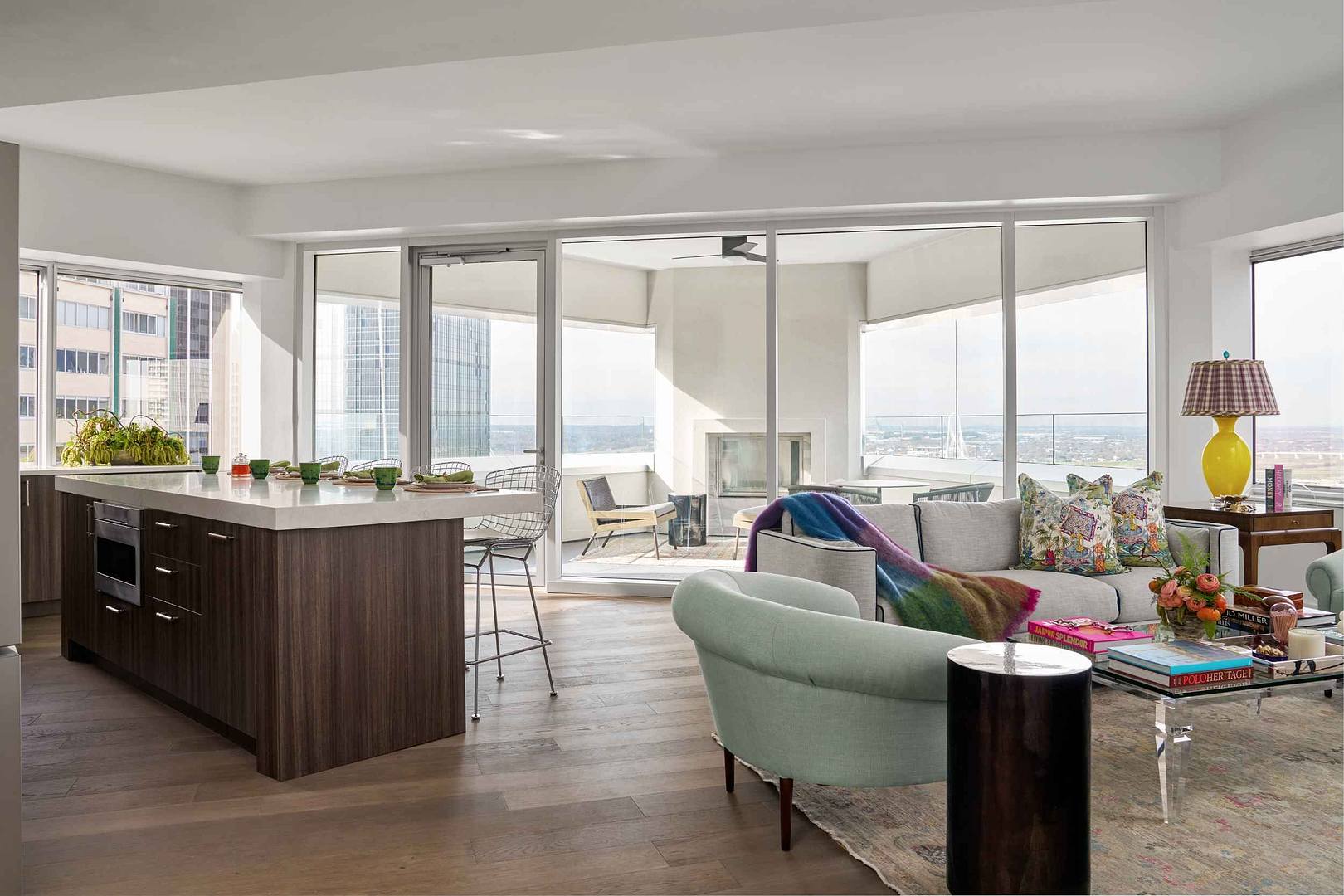 Illustration of Luxury High-Rise Apartment Suite